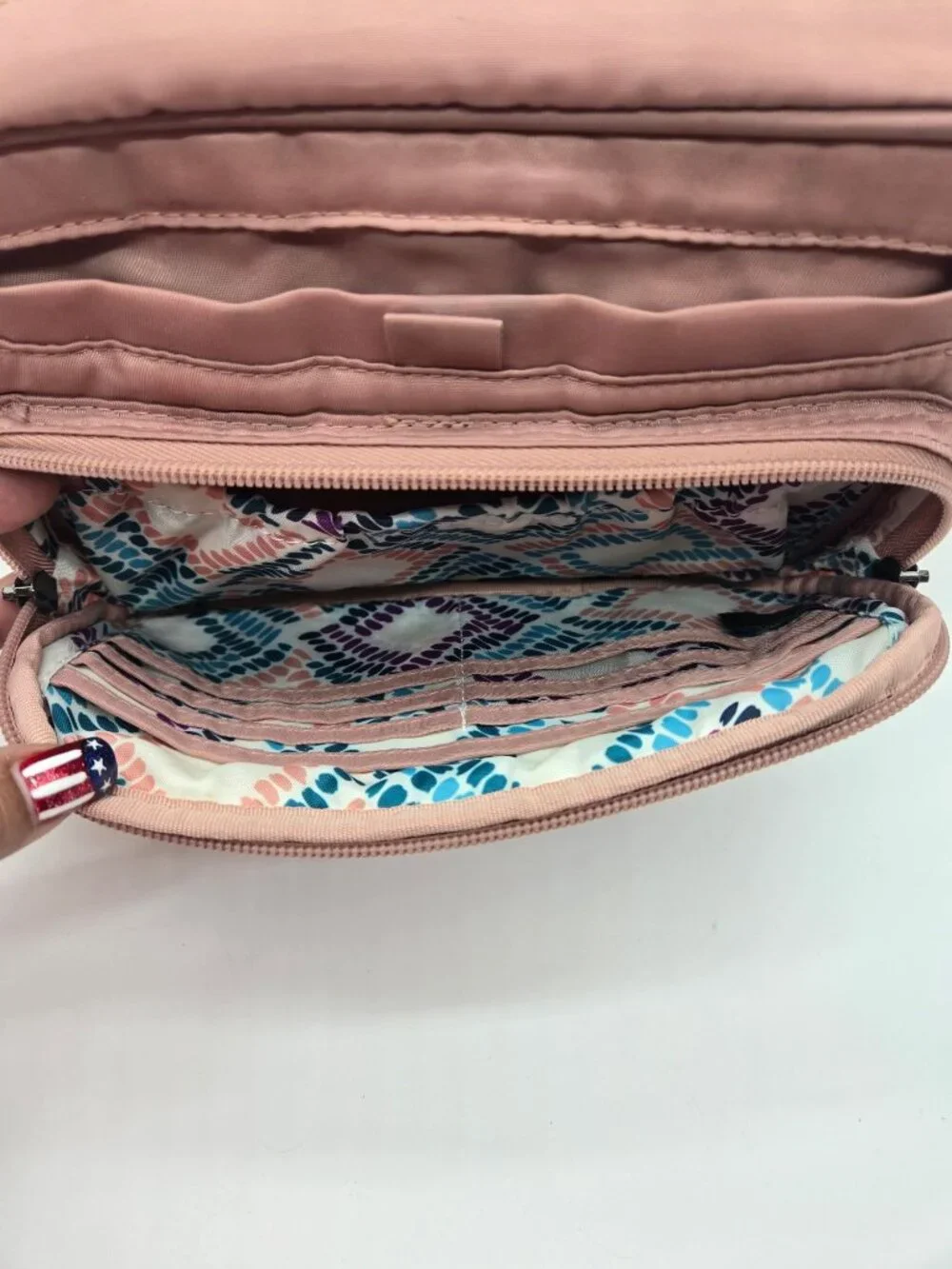 Lug Carousel Rose Quilted Nylon Convertible Crossbody Belt Bag Organizer